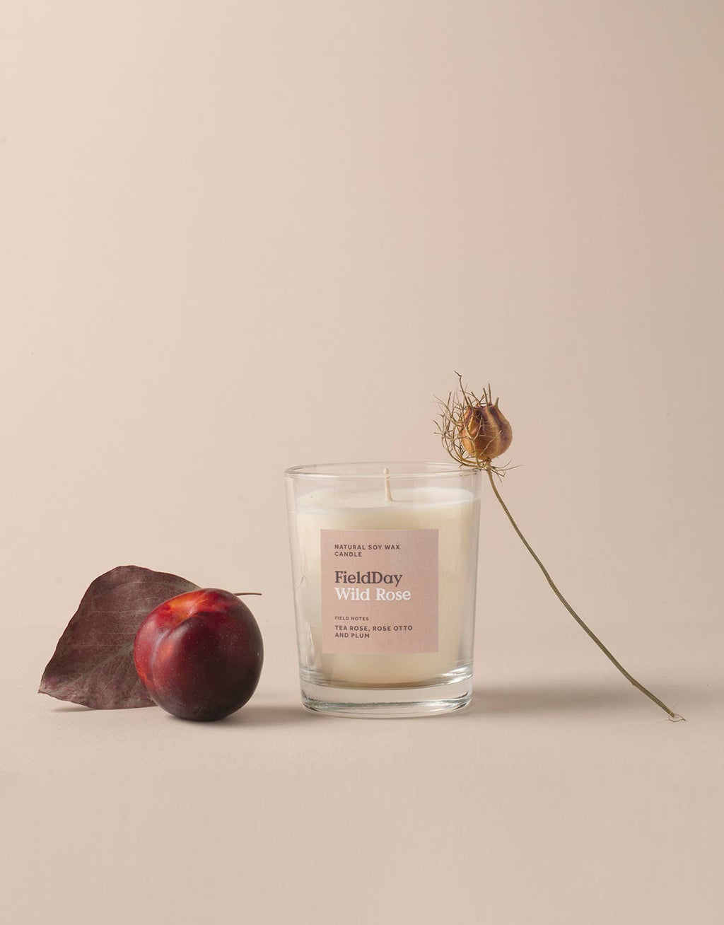 Wild Rose Large Vegetable Soy Wax Candle